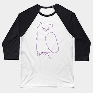 Purple Owl Baseball T-Shirt